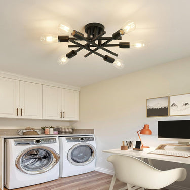 6-Lights Semi Flush Mount Ceiling Light Fixture